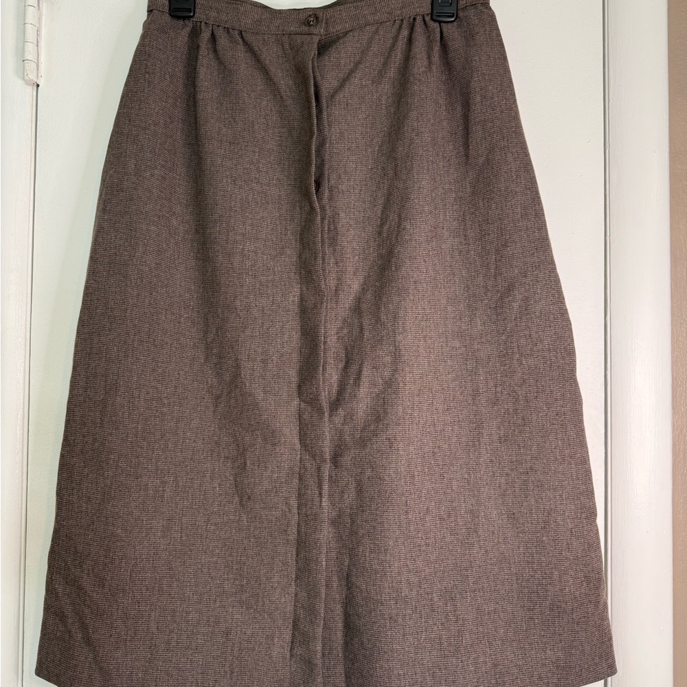 Recollections Vintage Classic Brown A-Line Skirt